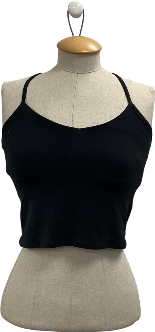 Nimble Black Ribbed Tank Top UK 12