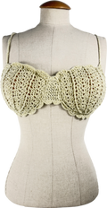 Dollies design Metallic Crochet Bikini Top UK M/L