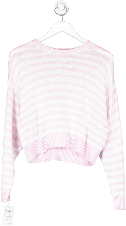 Pink by Victorias Secret Pink Spring Orchid Crew Neck Jumper UK XS