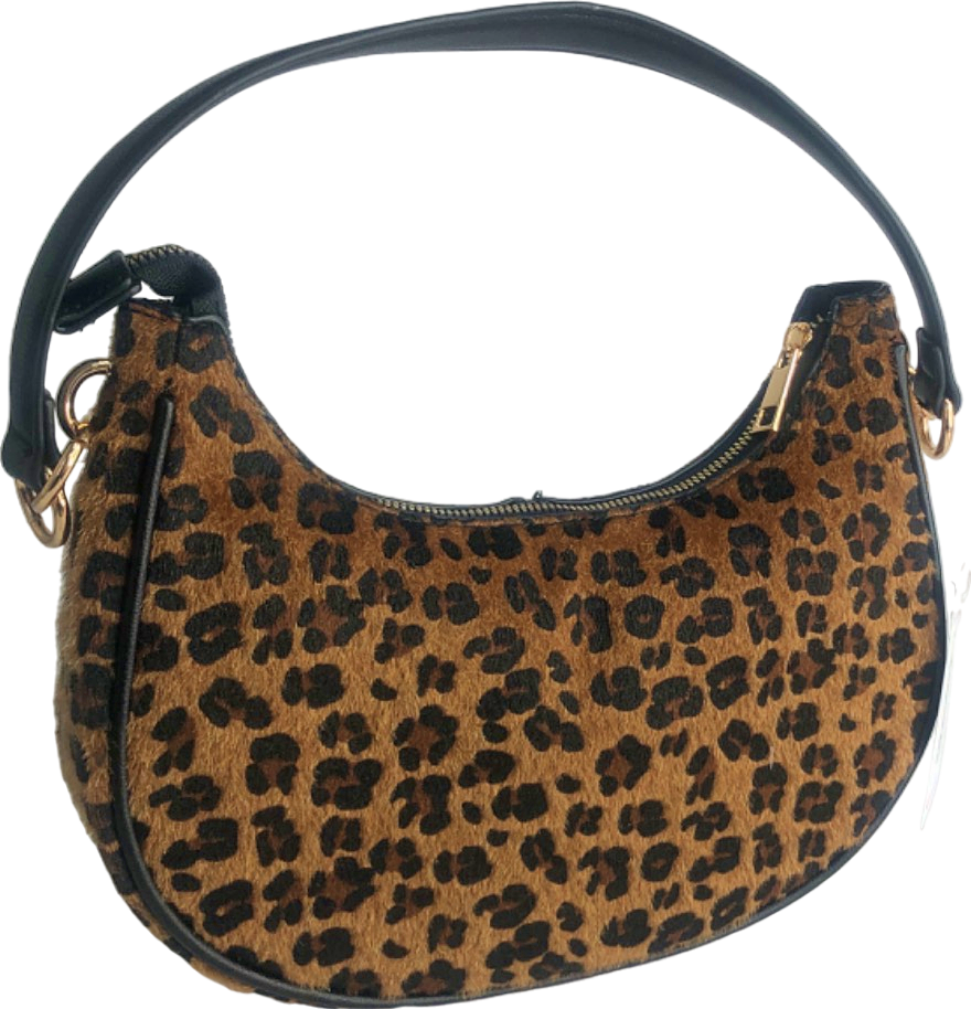 New Look Leopard Print Shoulder Bag One Size