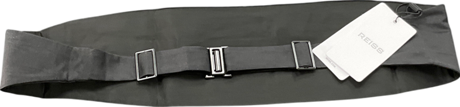 REISS Black Cameron Silk Grosgrain cumberbund