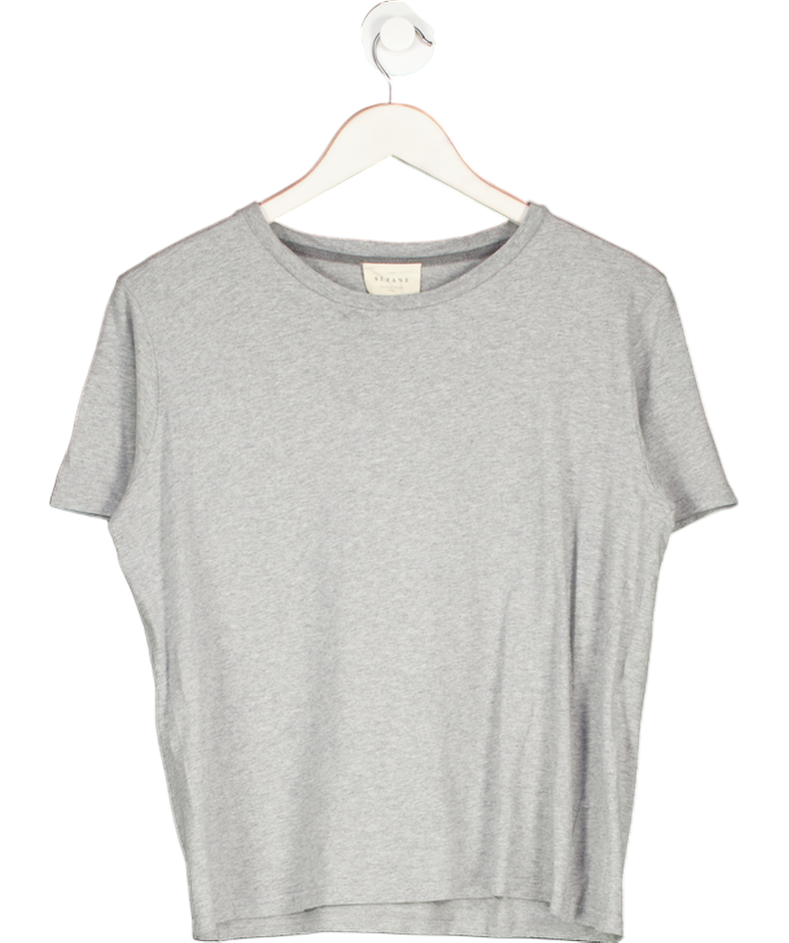 Sezane Grey Cotton T-shirt UK M