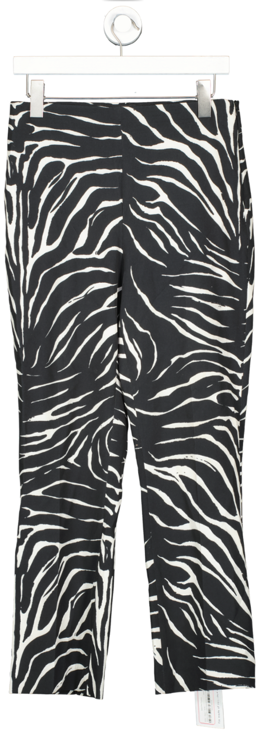 ZARA Black Zebra Print Trousers UK M