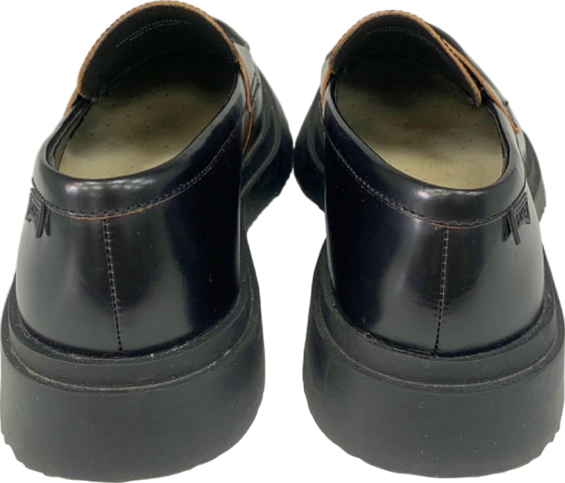 Camper Black Leather Loafers Size UK 6.5