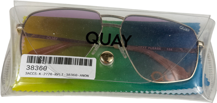 QUAY Metallic Next Please 126 Sunglasses in Case