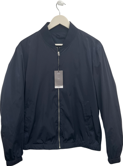 MANGO Blue Light Zipped Bomber Jacket UK M