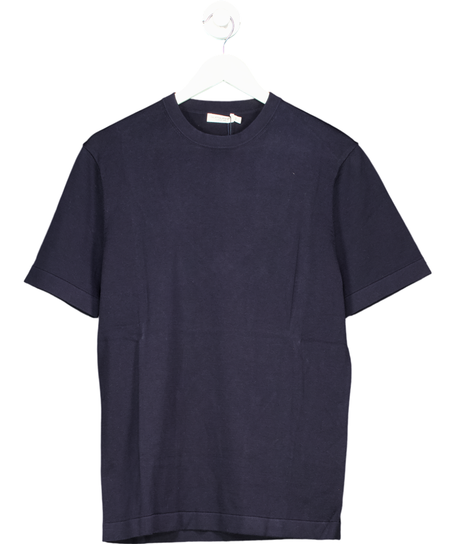 suitsupply Blue Navy Short Sleeve Crewneck UK S