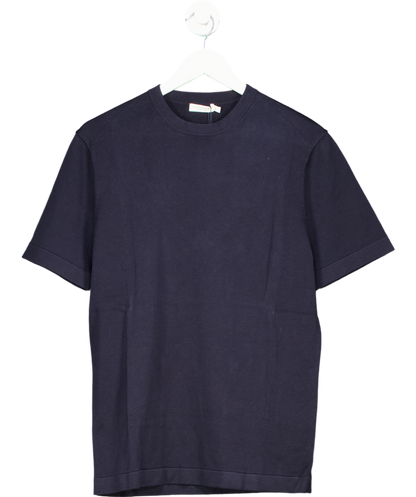 suitsupply Blue Navy Short Sleeve Crewneck UK S