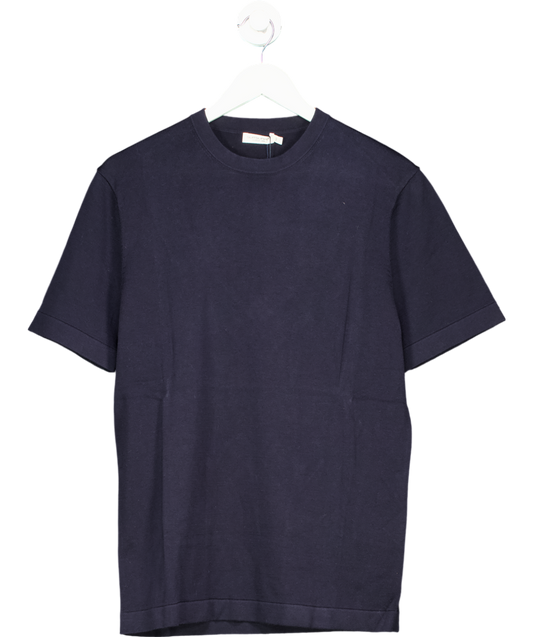 suitsupply Blue Navy Short Sleeve Crewneck UK S