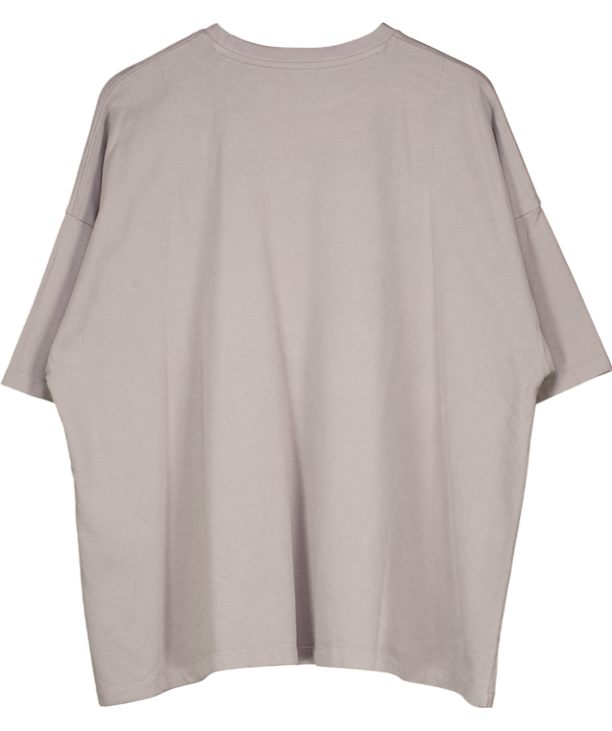 Ambela Grey Oversized Soft Cotton T-shirt UK XL