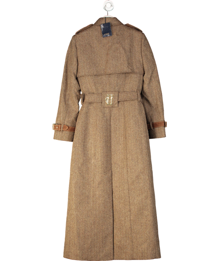 Holland Cooper Brown Malborough Full Length Trench Coat UK 8