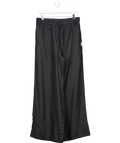 Sea Level Black Wide Leg Beach Trousers UK M