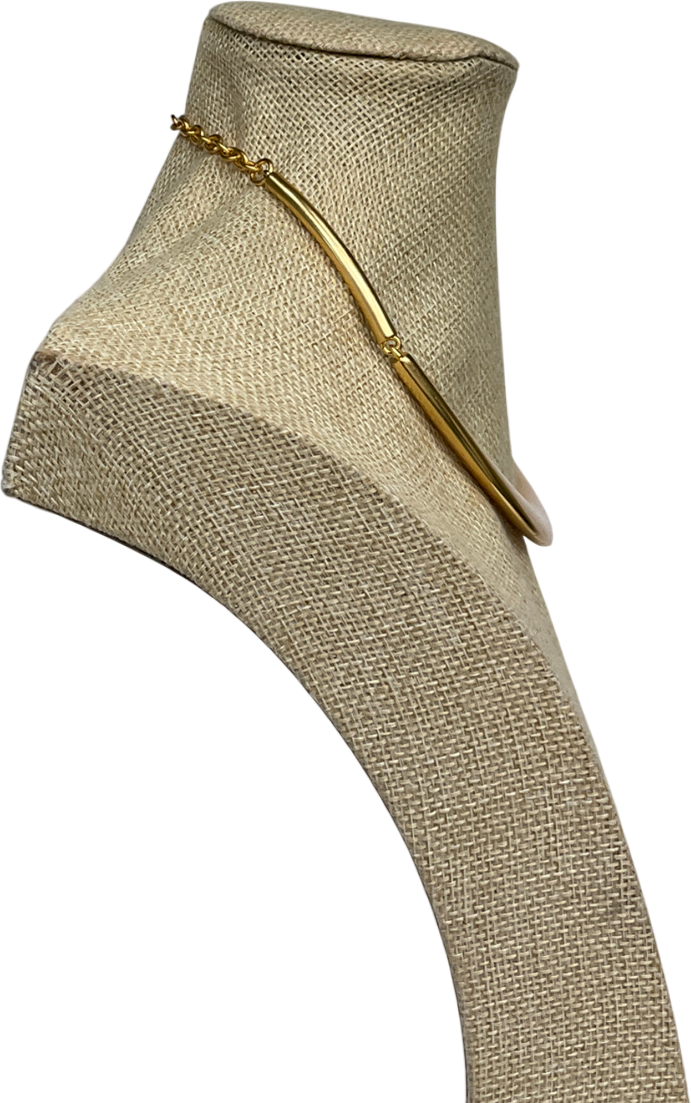 REISS Metallic Poppy Polished Curve Choker, Gold One Size