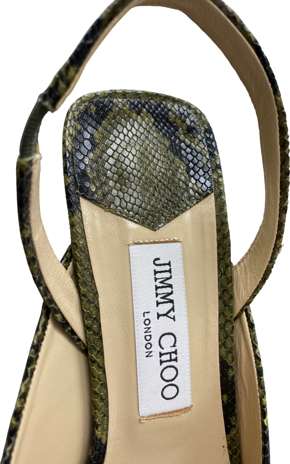 Jimmy Choo Green Snake Print Leather Pumps UK 7 EU 40 👠