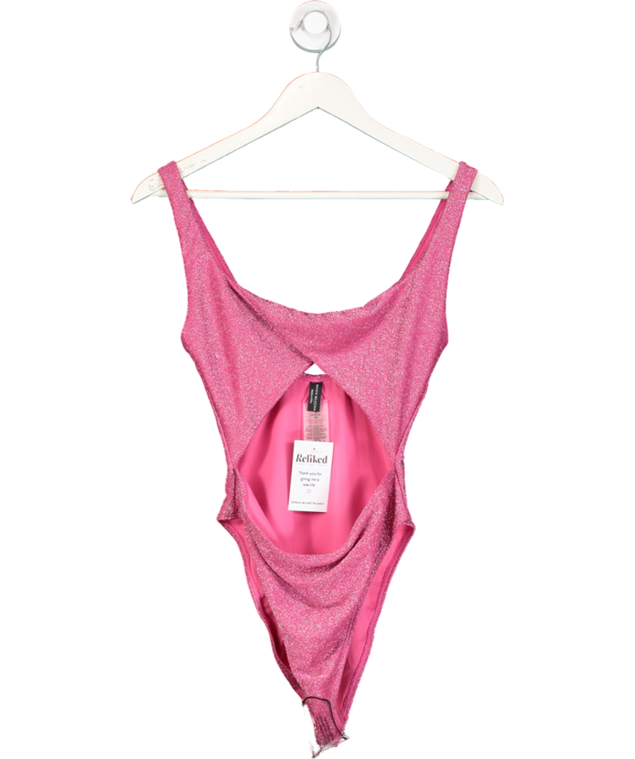 South Beach Pink Jasmin X Sb Board Swimsuit In Magenta Glitter UK 12