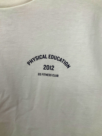 Gymshark Cream Physical Education 2012 T-Shirt UK S