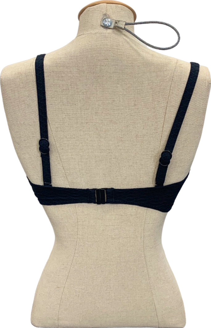 Sea Level Swim Black Honeycomb U Bar Bandeau UK 12