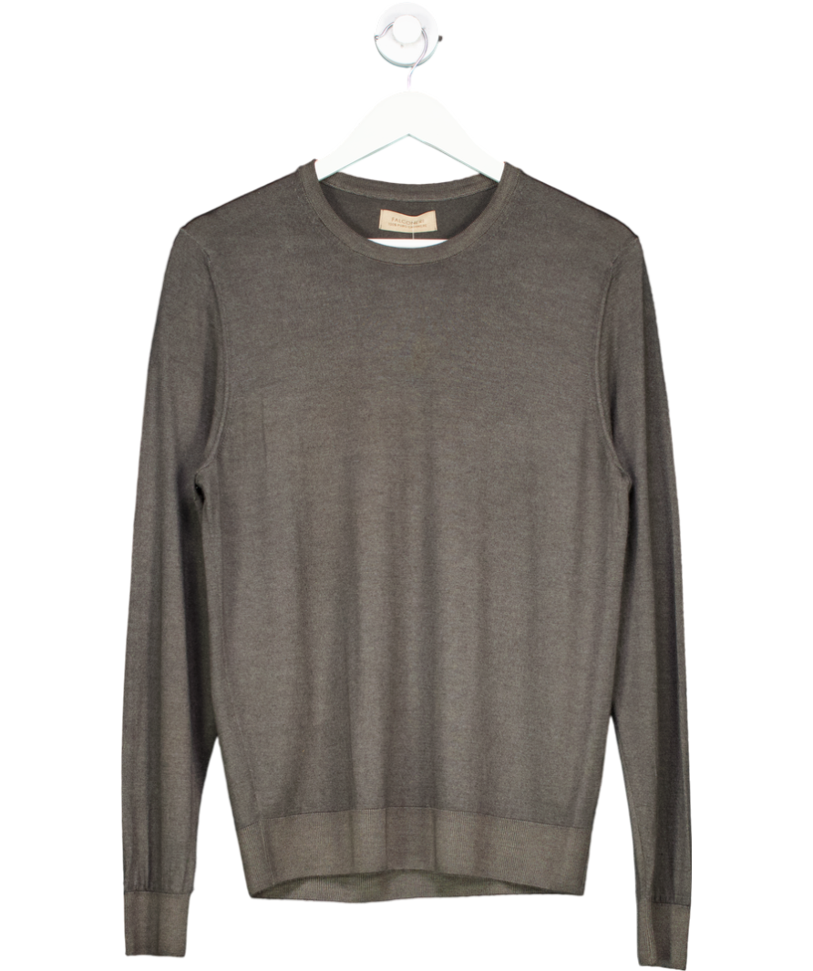 falconeri Green Round-neck Ultrafine Cashmere Jumper UK M