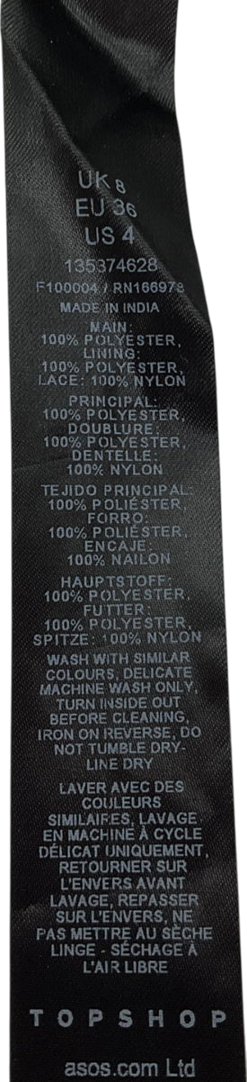 ASOS Brown Maxi Dress With Lace Insert In Animal Print UK 8