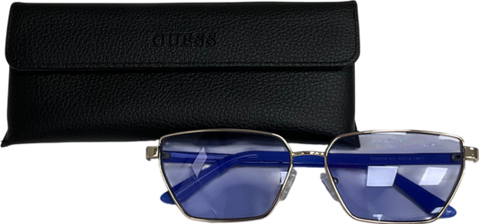 Guess Blue And Gold Sunglasses One Size