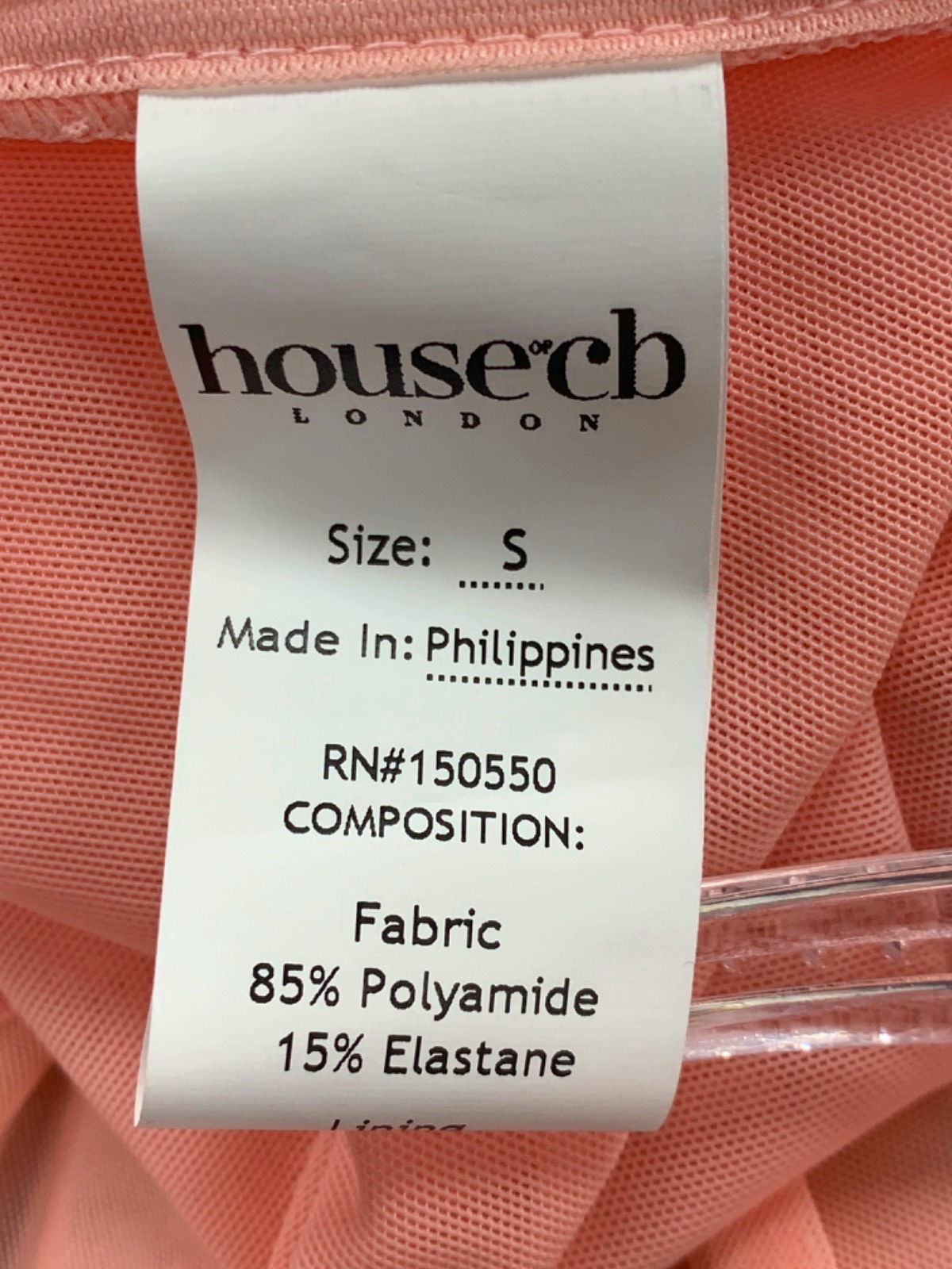 House of CB Bright Peach Charla Dress UK S