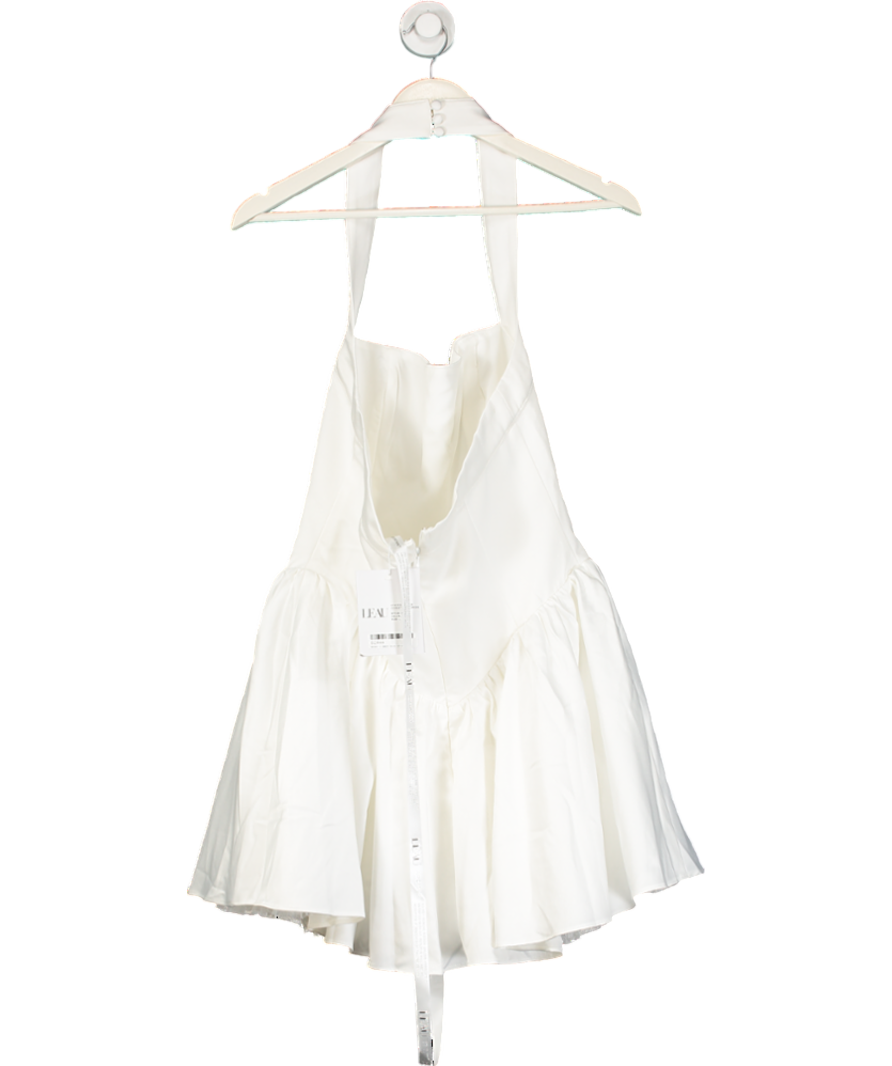 Leau White Hyades Halter Corset Mini Dress UK L