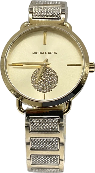 MICHAEL KORS Portia Pave Yellow Gold Dial Ladies Watch - MK3852