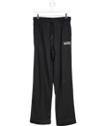 Ganni Black Embroidered Logo Jogger Trousers UK S