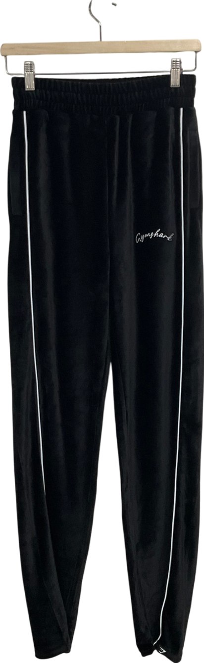 gymshark Black Velour Joggers UK XS