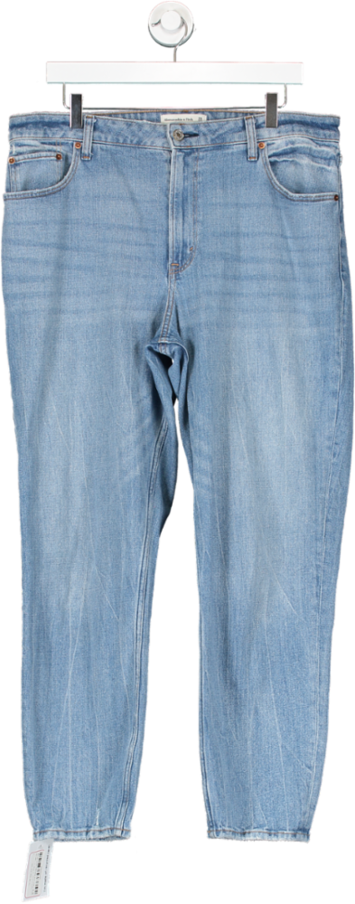 Abercrombie & Fitch Blue The Mom High Rise Jean UK 16