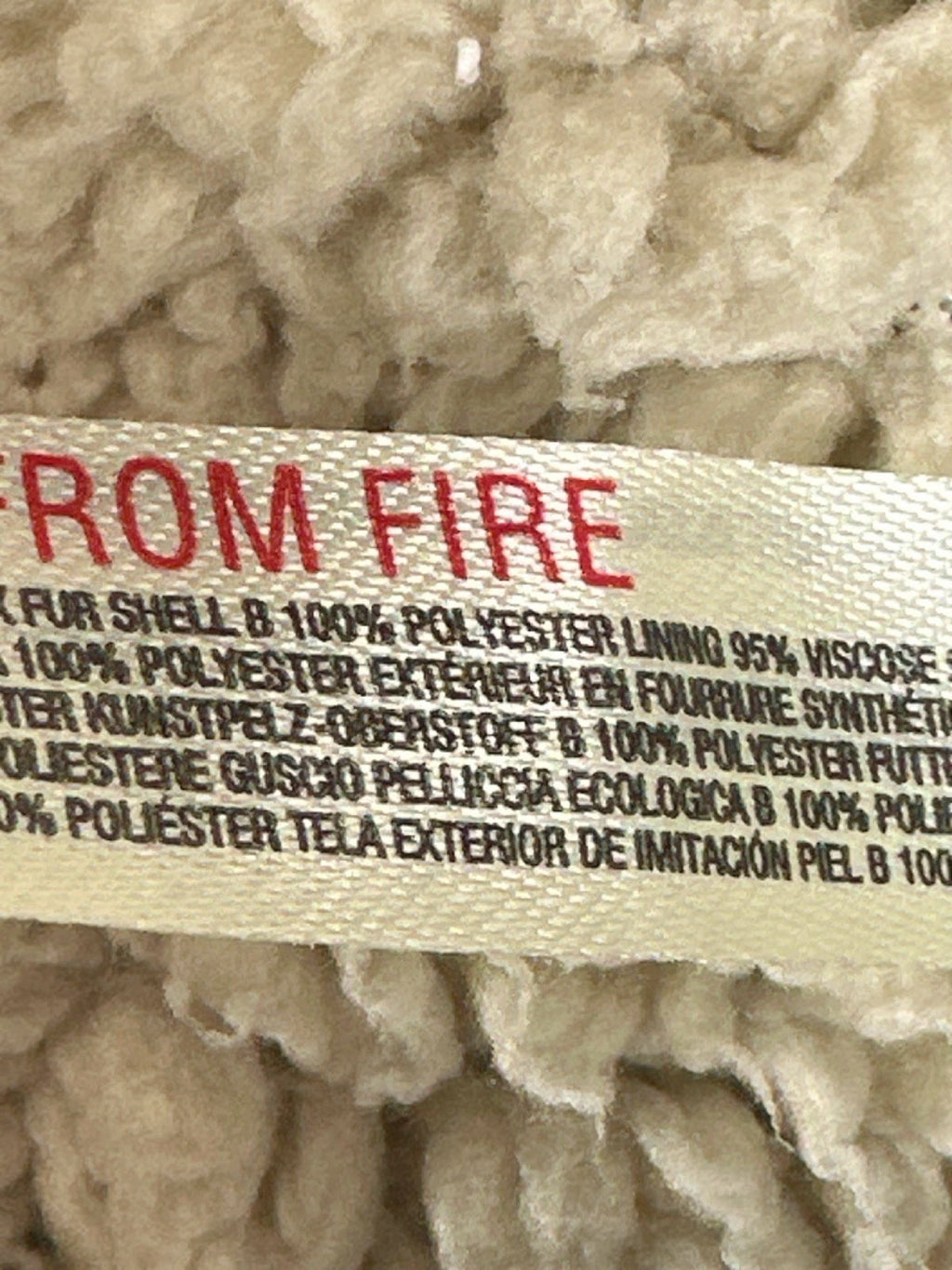 Free People White/Cream Sherpa Fleece Jacket UK L