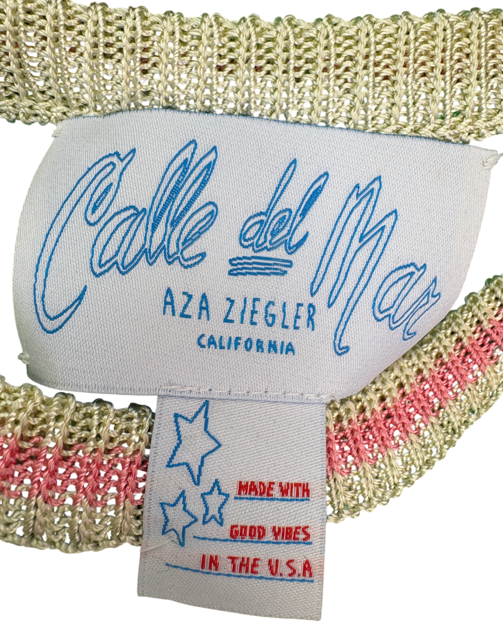 CALLE DEL MAR Green Scoop Neck Ribbed Knit Midi Dress UK S