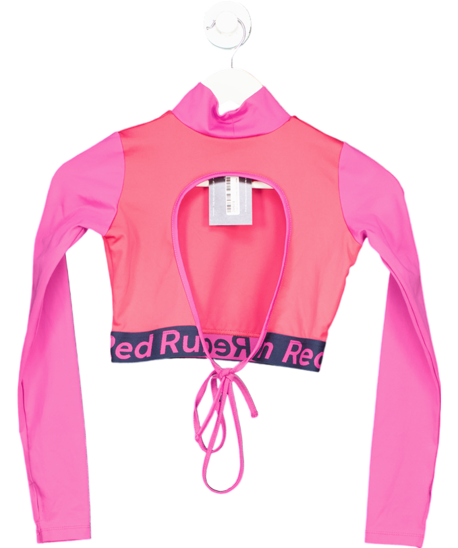 red run Pink Backless Crop Top - Azalea UK XS