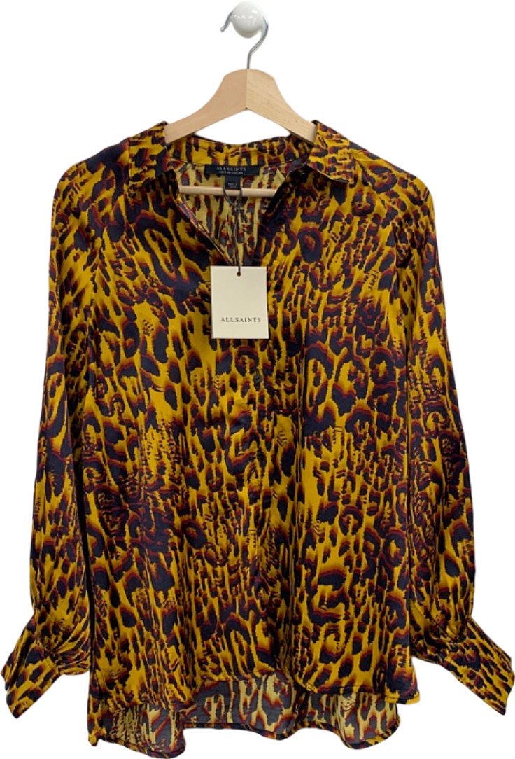 AllSaints Yellow Oana Shirt UK 6