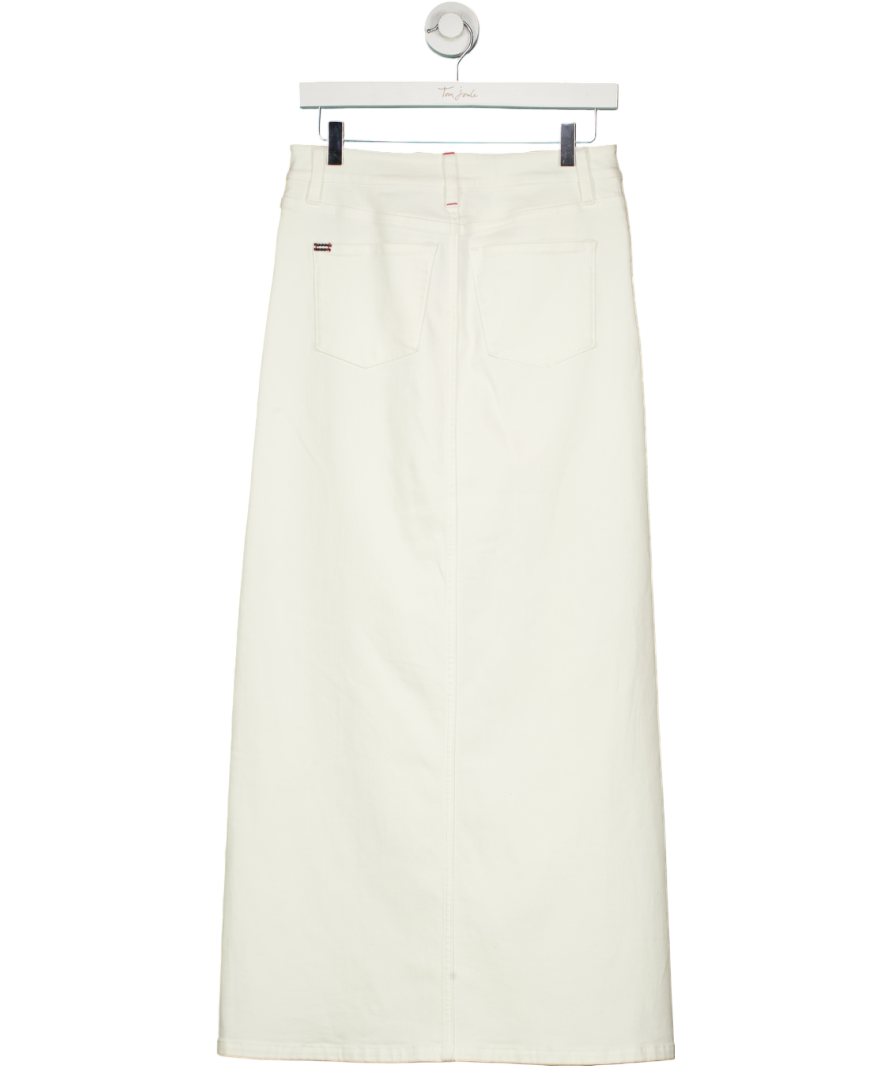 Alice + Olivia White Denim Maxi Skirt W26