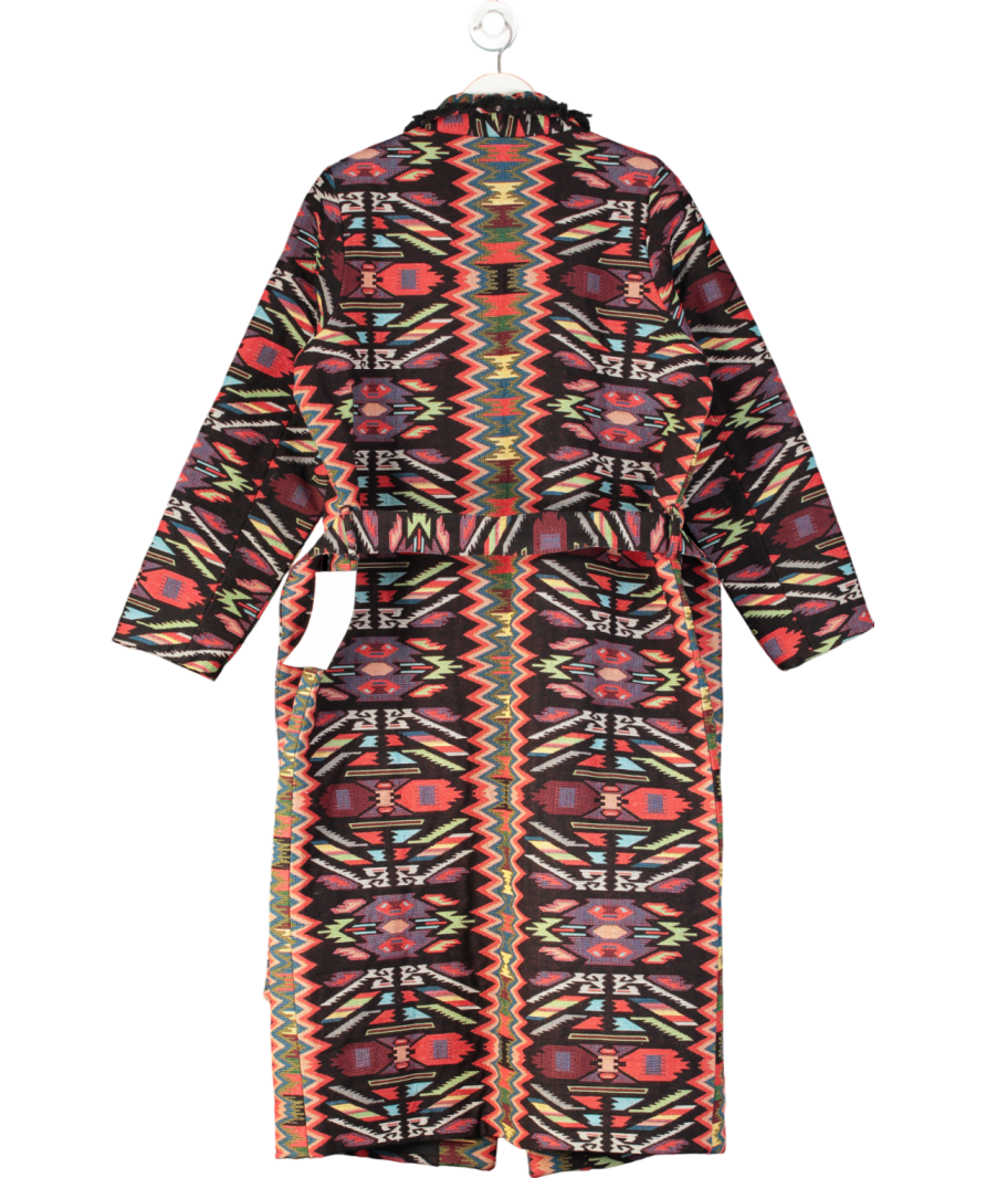 Never Fully Dressed Multicoloured Abstract Print Maxi Coat UK L