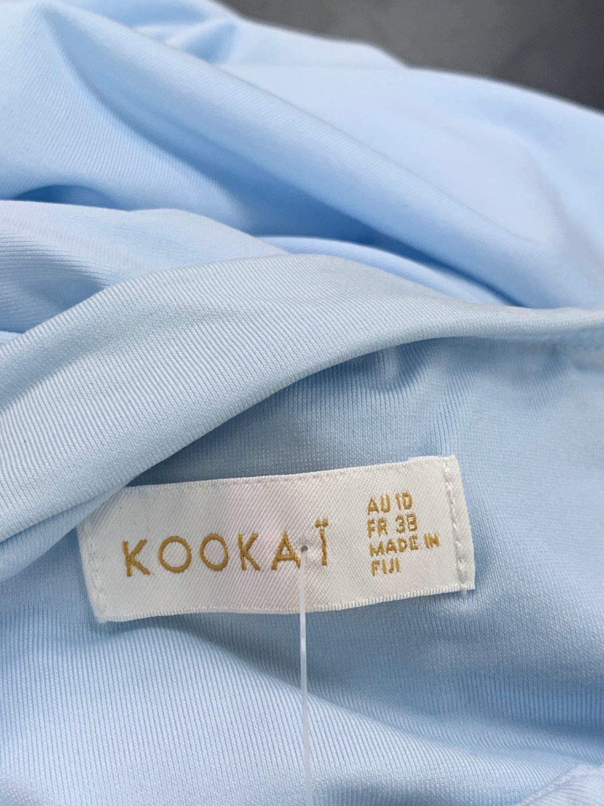 Kookai Baby Blue Draped Dress UK 10