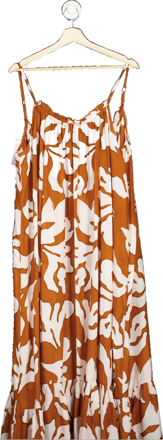 Anthropologie Orange The Malika Cover-up Maxi Dress UK  L