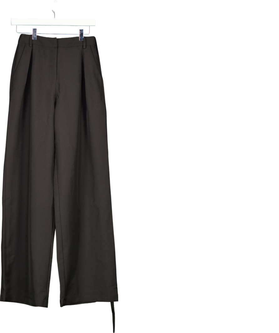 Club L Black High Waist Wide Leg Trousers UK 8