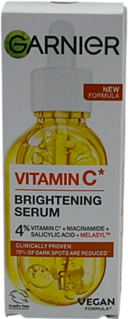 Garnier Brightening Serum, 4% Vitaminc C, Niacinamide & Salicylic Acid, Anti Dark Spots 30ml