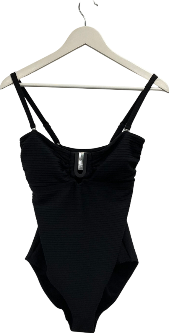 Sea level swim Black Spinnaker U Bar One Piece UK 14