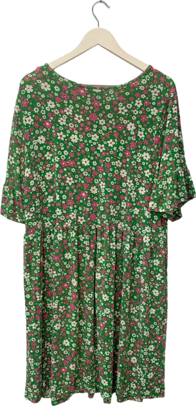 Yours Green Floral Dress UK 22-24