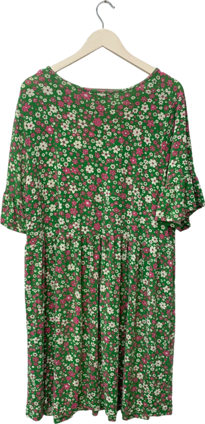 Yours Green Floral Dress UK 22-24