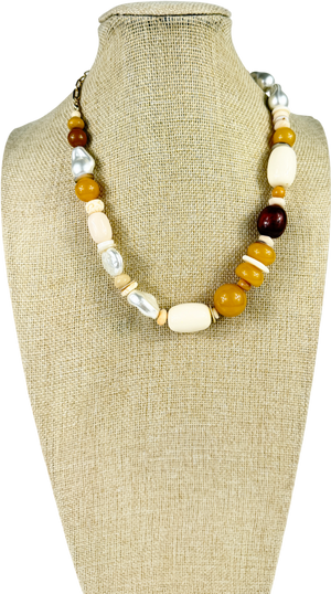 Pilgrim Cream Sun Necklace One Size