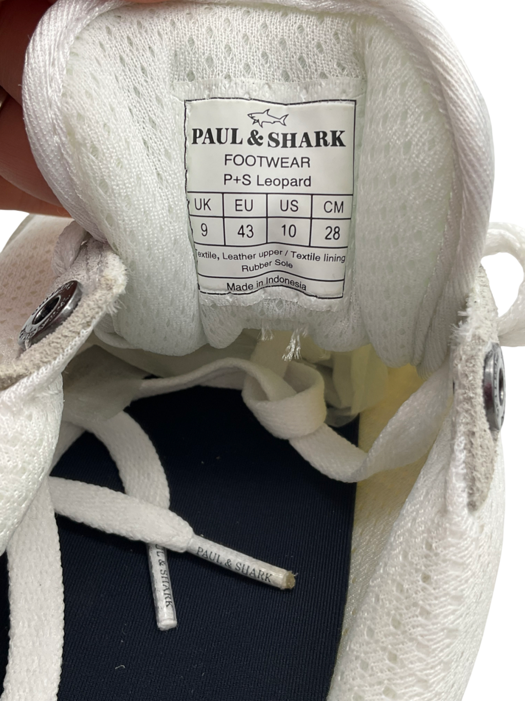 paul & shark Cream Sport Mesh Trainers UK 9 EU 43 👞
