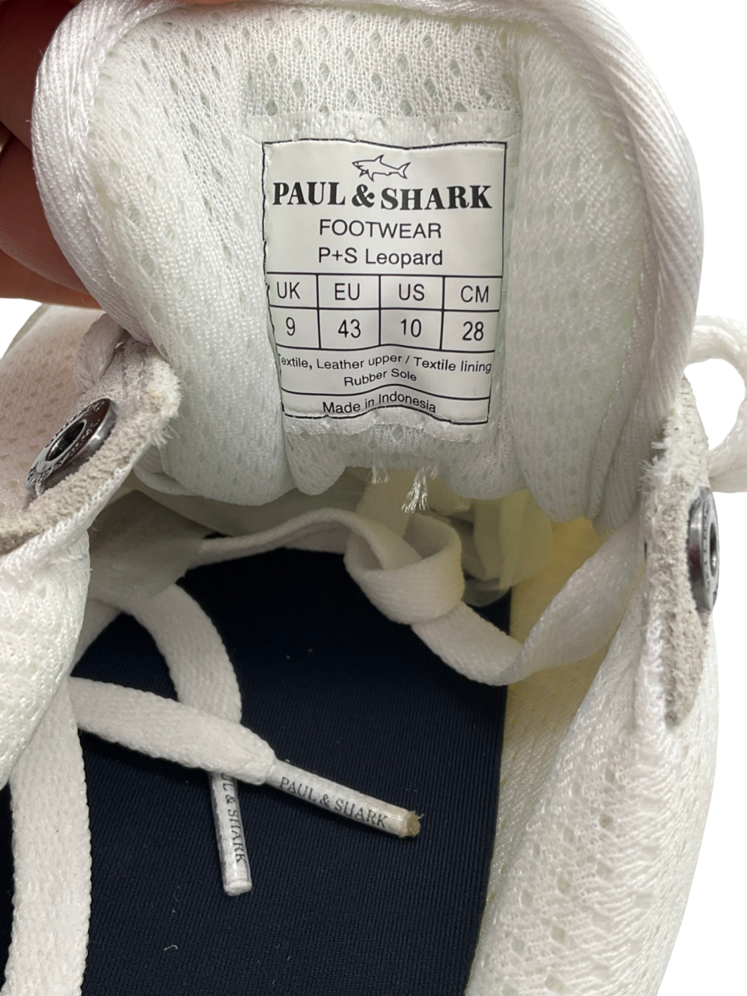 paul & shark Cream Sport Mesh Trainers UK 9 EU 43 👞