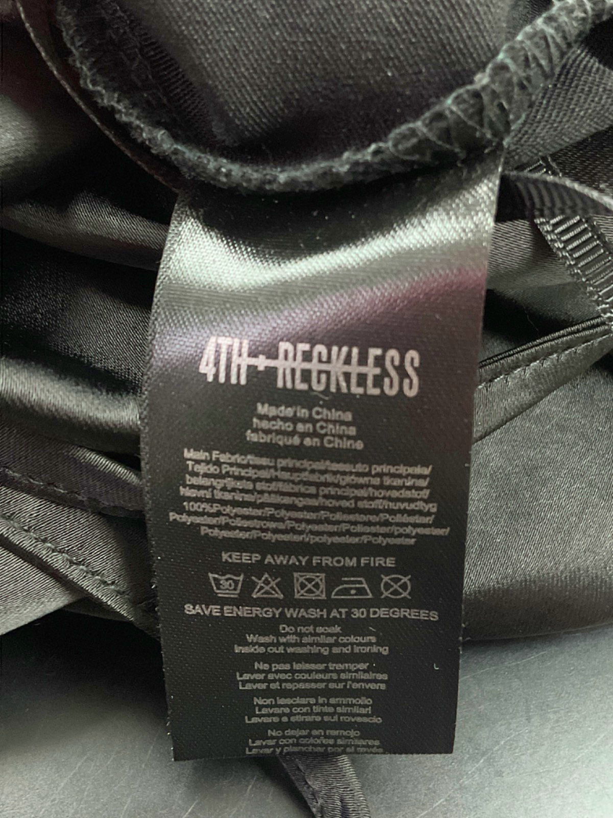 4TH Reckless Black Midi Skirt UK 8