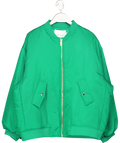 The Frankie Shop Green Astra Oversized Padded Shell Bomber Jacket UK M/L