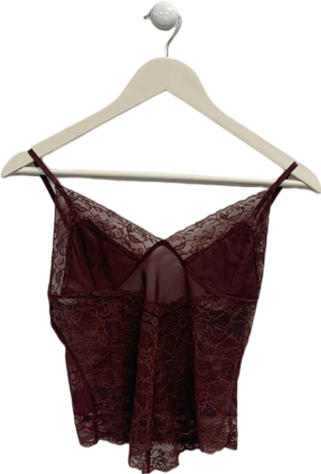 I.AM.GIA Burgundy Lace Camisole Top M