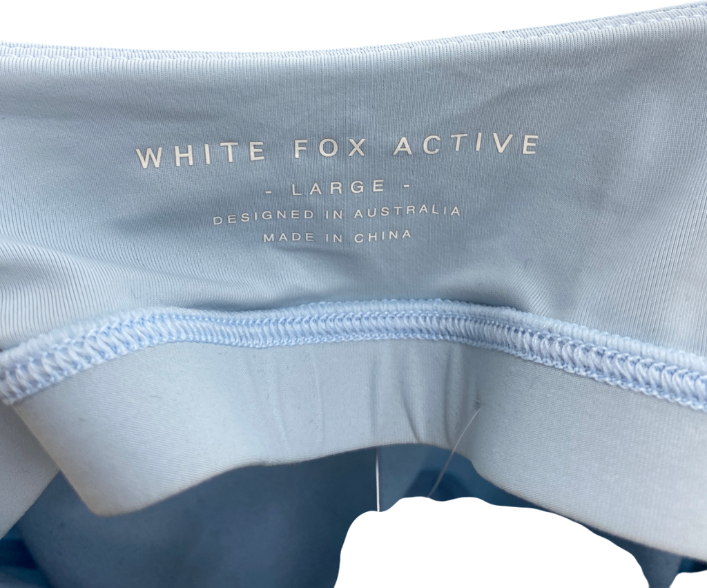 White Fox Blue More Energy Crop Top UK L